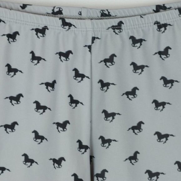 Monkeybar Buddies Derby Days Girls Size 10 Gray Black Horse Gymnastics Shorts - Picture 2 of 6